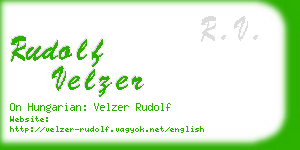 rudolf velzer business card